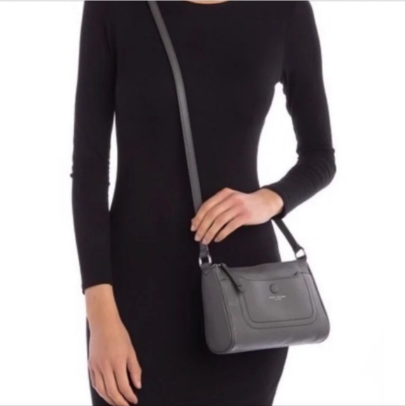 Marc Jacobs New York Empire City Leather Crossbody Gray - Picture 2 of 16